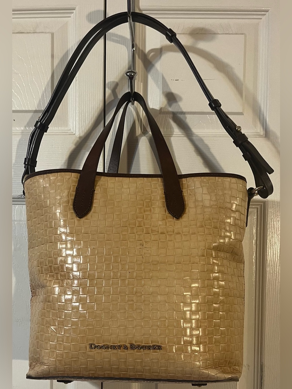 Dooney & Bourke Lilliana Woven Embossed Leather & Crossbody Satchel Bag